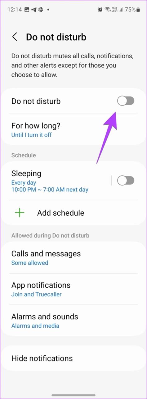 6. Ensure Do Not Disturb is off