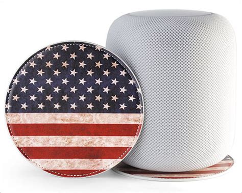 6. Exact Design HomePod PU Leather Coaster