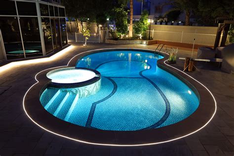 6. Invest in LED lighting around a pool