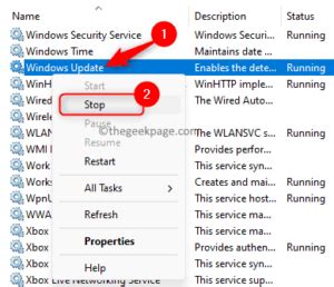 6. Manually Stop and Restart the Windows Update Service