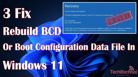 6. Rebuild the Boot Configuration Data