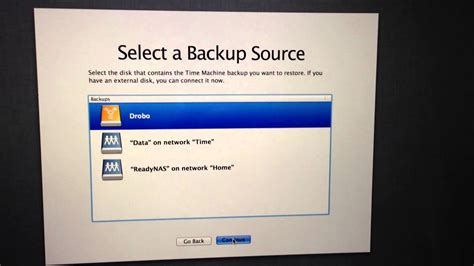 6. Restore Time Machine backup