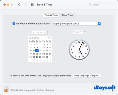 6. Set Correct Date and Time on Mac