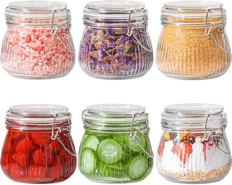 6. Stack in pretty jars and containers