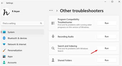 6. Troubleshoot Windows Search