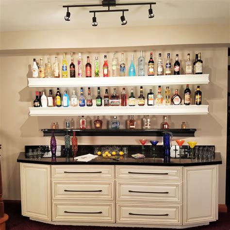 6. Try a bar with hooks as a shelving idea
