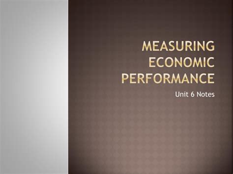 6.06 unit test measuring economic performance