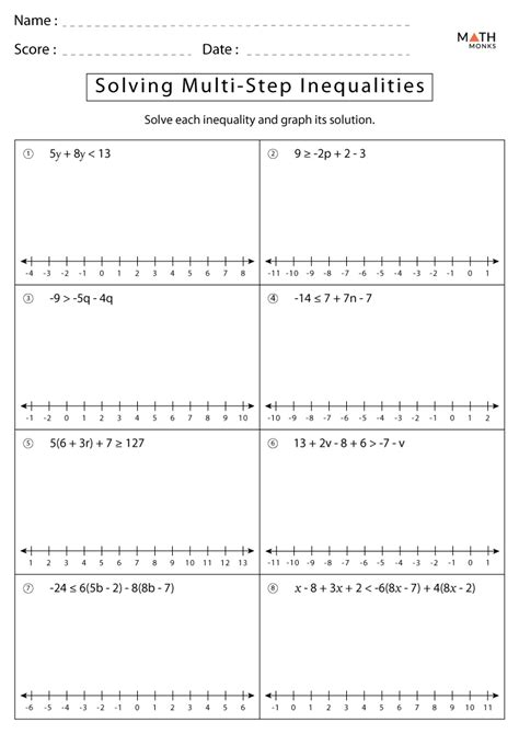 6.3 solving multi step inequalities worksheet answers