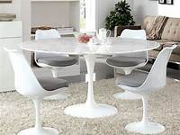 Lippa White 60 Inch Oval Artificial Marble Dining Table EEI1135WHI