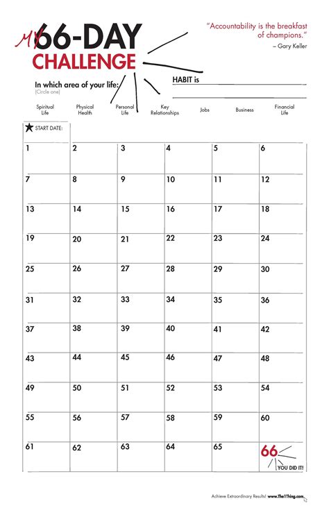 60 Days Calendar