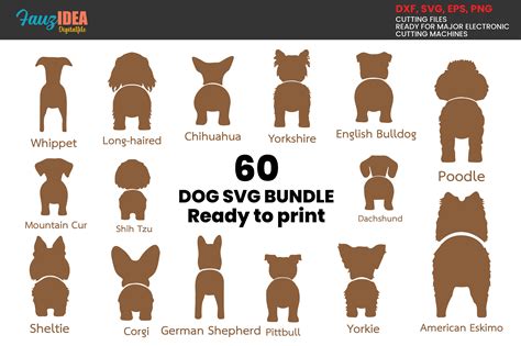 Download 60 Dog SVG Bundle Files For Crafts