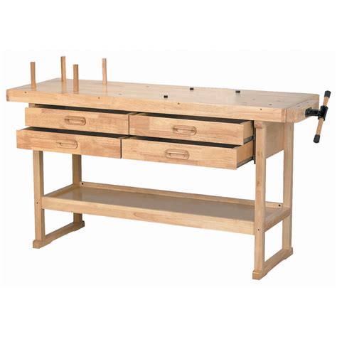 60 hardwood workbench with 4 drawers