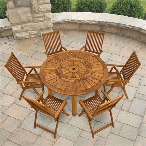 60 round patio table with lazy susan