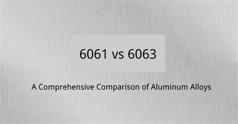 6061 Vs 6063