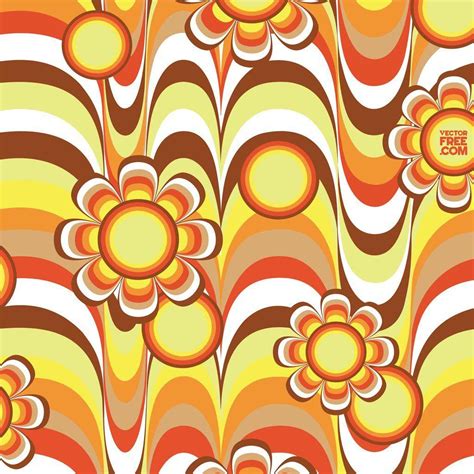 60s Flower Power Background