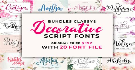Download 624  The Classy And Decorative Script Font Bundle Pictures Files DXF Files