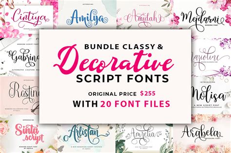 Download 624+ The Classy And Decorative Script Font Bundle Pictures Printable