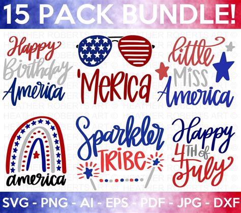 Download 63 4th of July Independence Bundle Cut Files