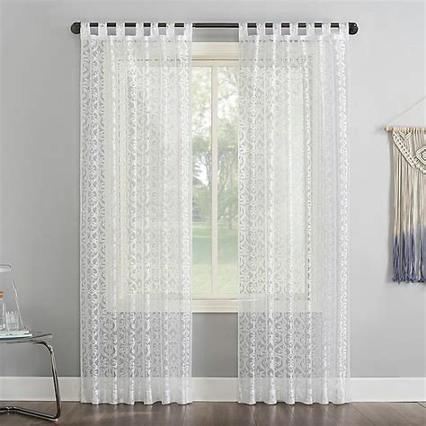 63 inch white sheer curtains