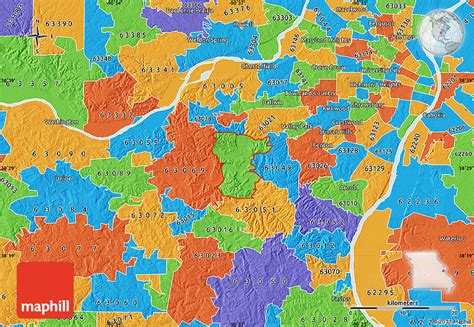 63025 Zip Code Map