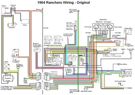 Ford Galaxie Color Laminated Wiring Diagram 1962 1971