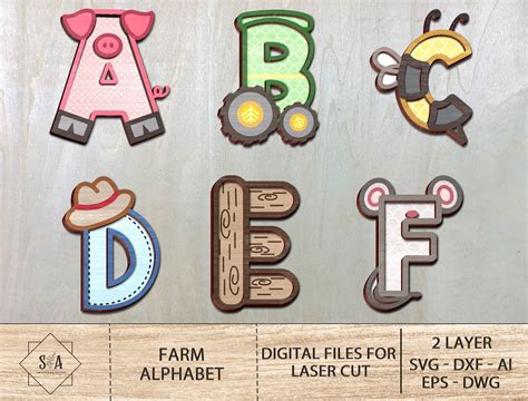 Download 674  Animals Abc Alphabet Bundle SVG Files DXF Files