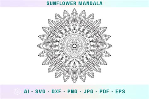 Download 694+ Sunflower Mandala SVG Easy Edite