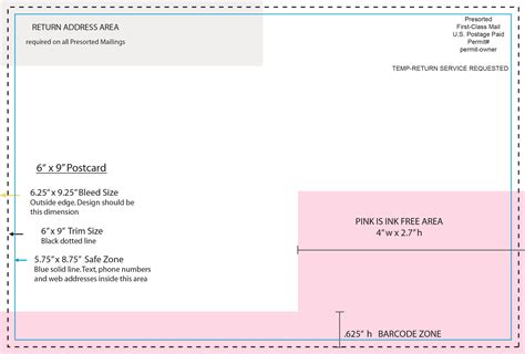 Usps Postcard Template 6X9 Cards Design Templates