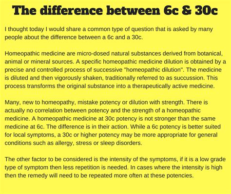 6c vs 30c in Practice