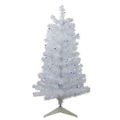 6ft white christmas tree with blue lights