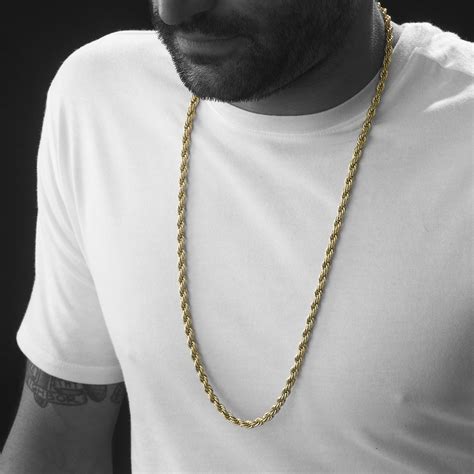 Men’s Solid 14k Yellow Gold 6mm Rope Chain Necklace 24" 73 Grams