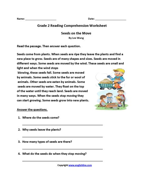 Free Printable 6th Grade Reading Worksheets With Answer
