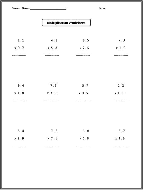6Th Grade Worksheets On Math