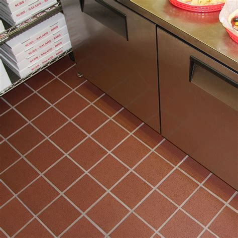 6x6 red quarry tiles floor