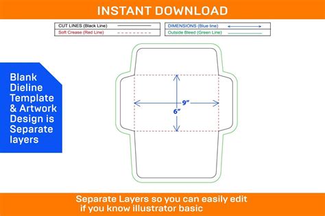 6X9 Booklet Envelope Template