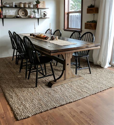 6x9 rug under dining table