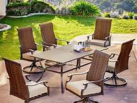 Dominic Outdoor 7 Piece Aluminum and Wicker Dining Set with Glass Top