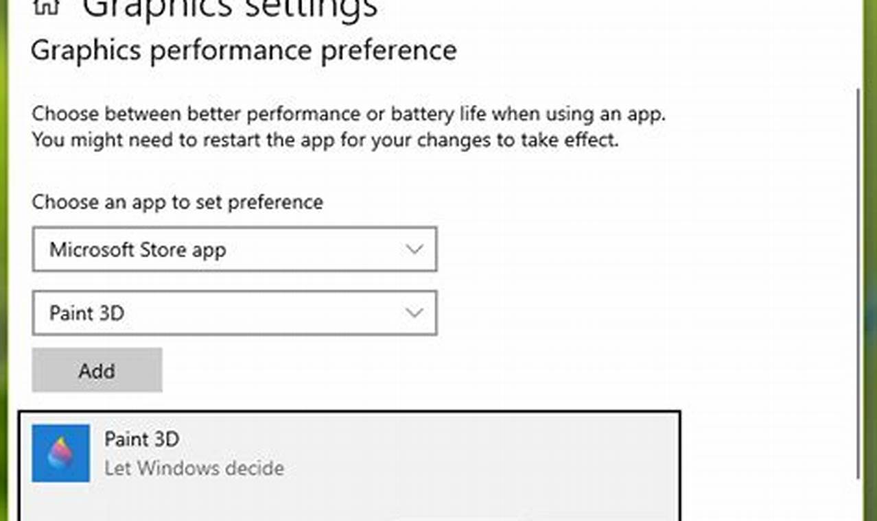 7 rekomendasi graphics performance preference windows 10