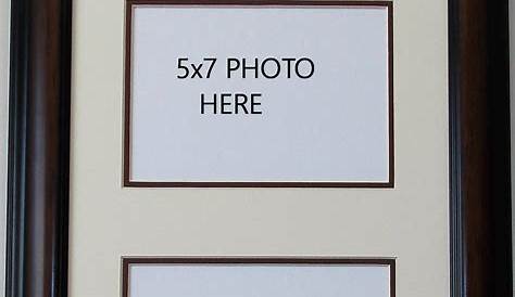 7 X 5 Photo Frame With Mount Grey Oversized " " (18cm 12cm) Dunelm