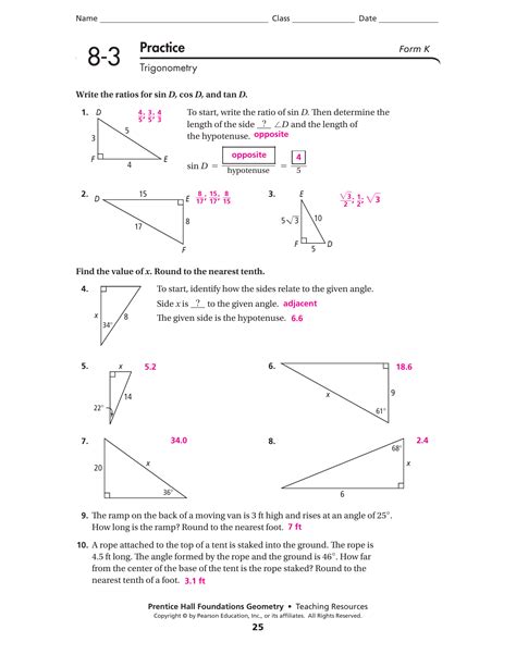 7 4 Geometry Worksheet Answers