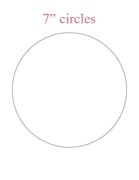 7 Circle Template Printable