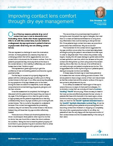 A person comfortably wearing contact lenses