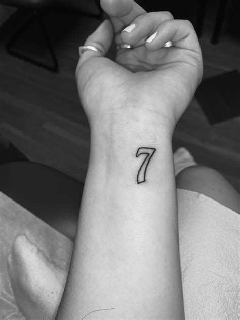 Number seven tattoo lucky number crown tattoo Crown