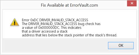 7 Ways To Fix the DRIVER_INVALID_STACK_ACCESS Error