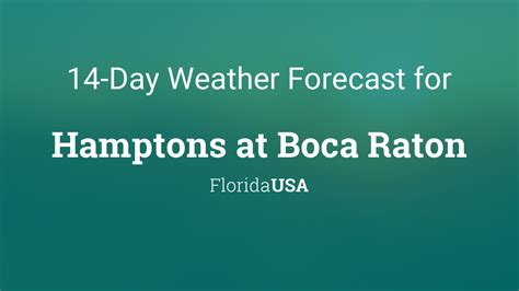 7 day weather forecast for boca raton florida