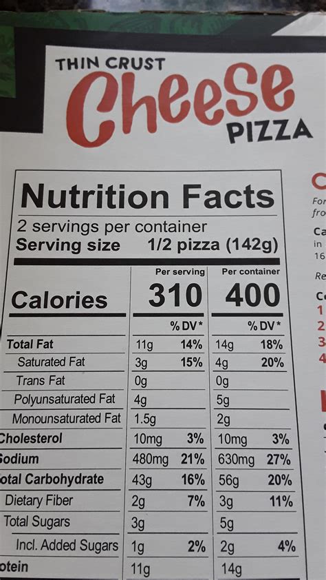7 eleven pizza nutrition facts