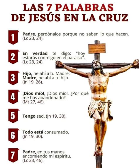 7 palabras de jesus en la cruz catolico