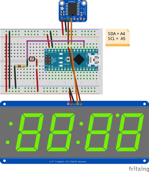 7 segment clock arduino code