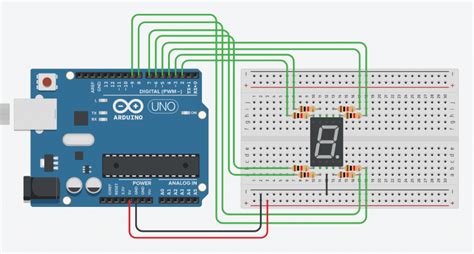 7 segment display arduino circuit diagram