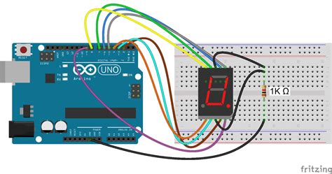 7 segment display arduino code